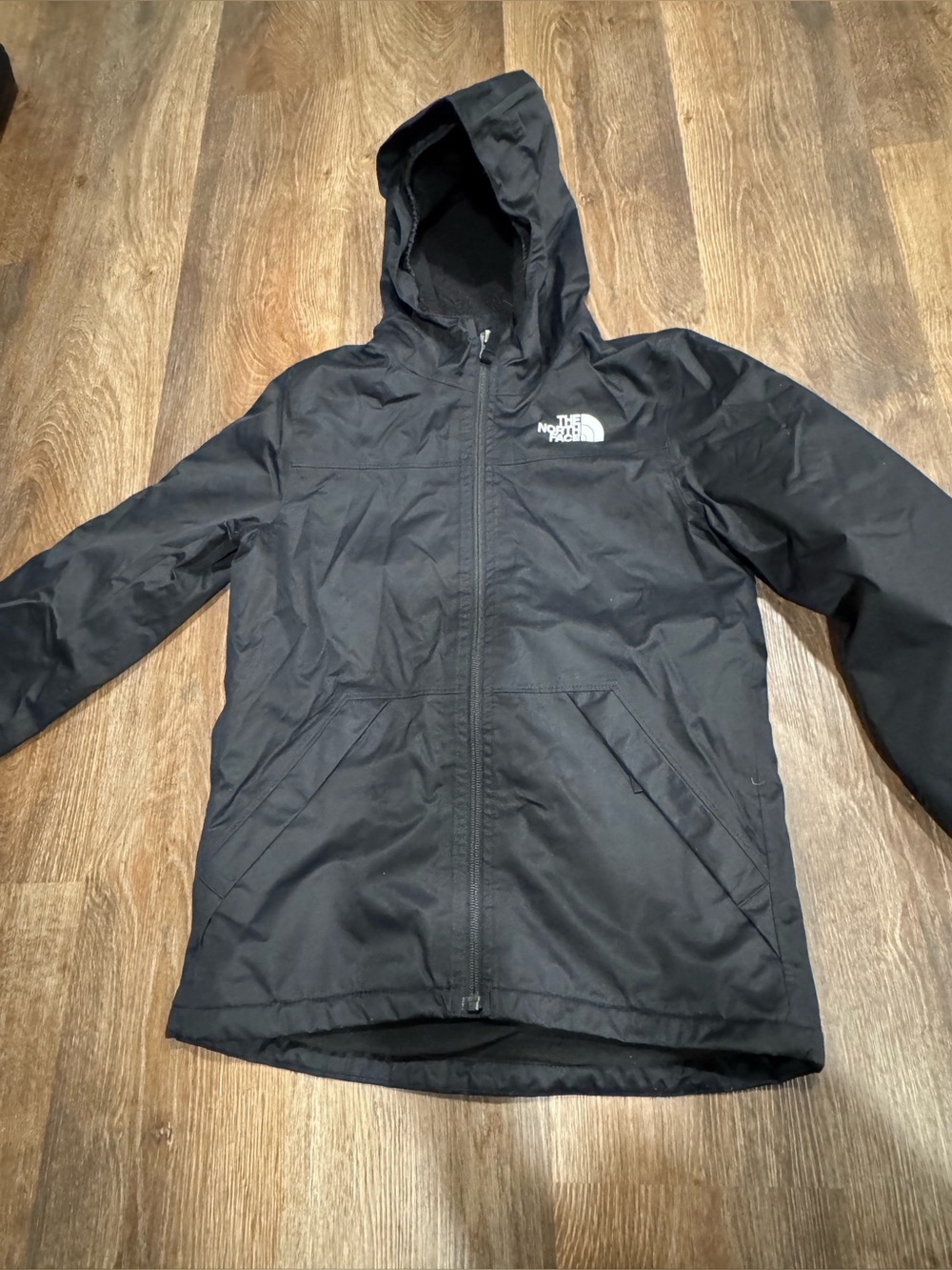 Girls The North Face Black Fleece-Lined Jacket